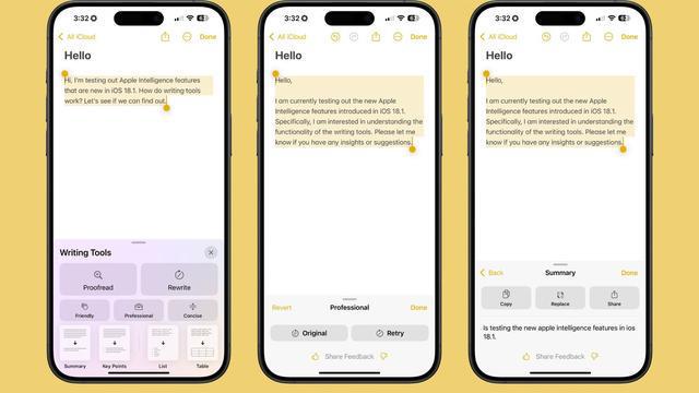 以下是iOS181开发者测试版中的所有AppleIntelligence功能